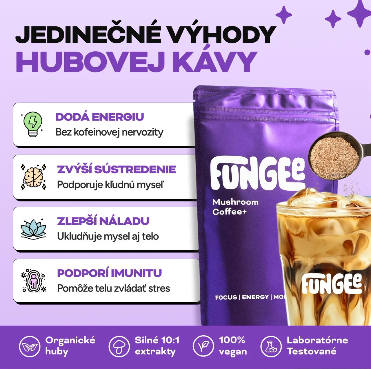 Účinky Fungee
